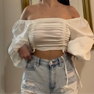 Silky off the shoulder top